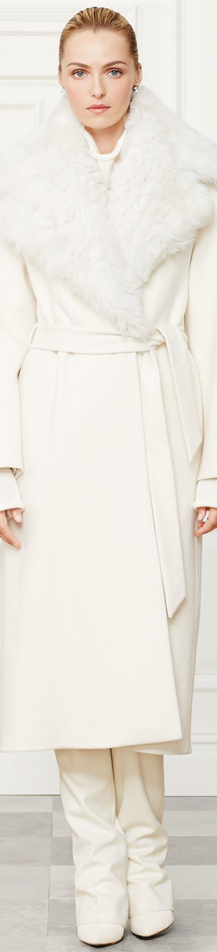 Ralph Lauren Wool-Cashmere Leonarda Coat Fall 2014 Collection