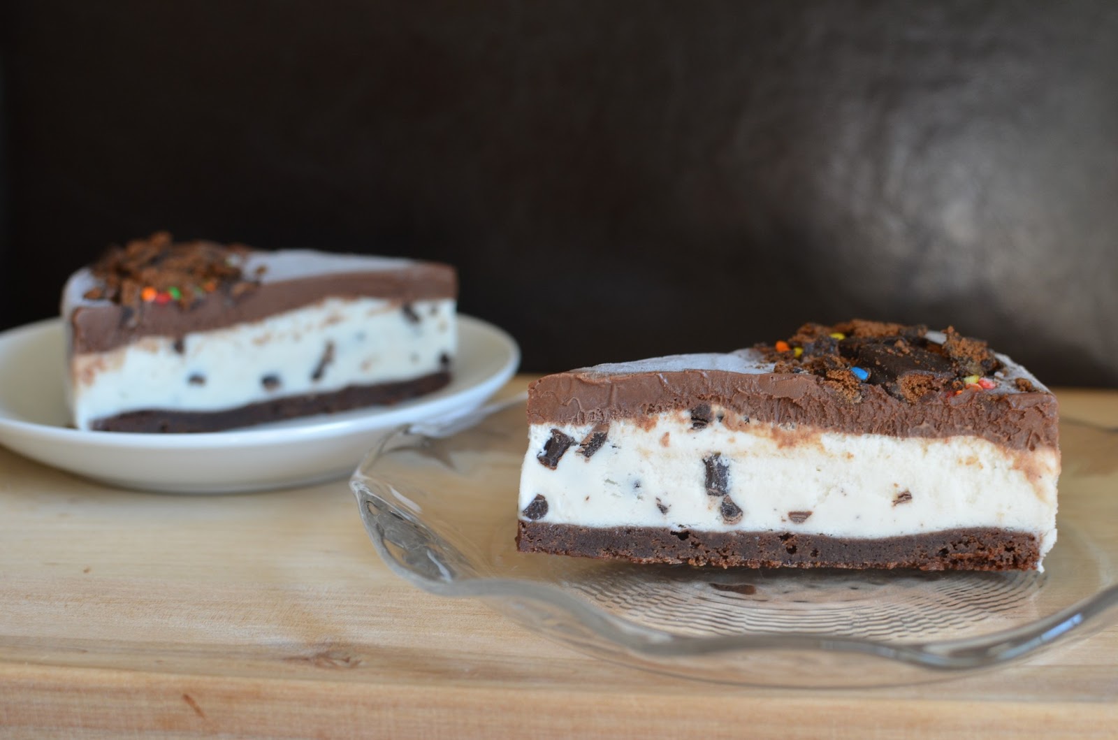 Playing with Flour Threelayer brownie mintice cream cake