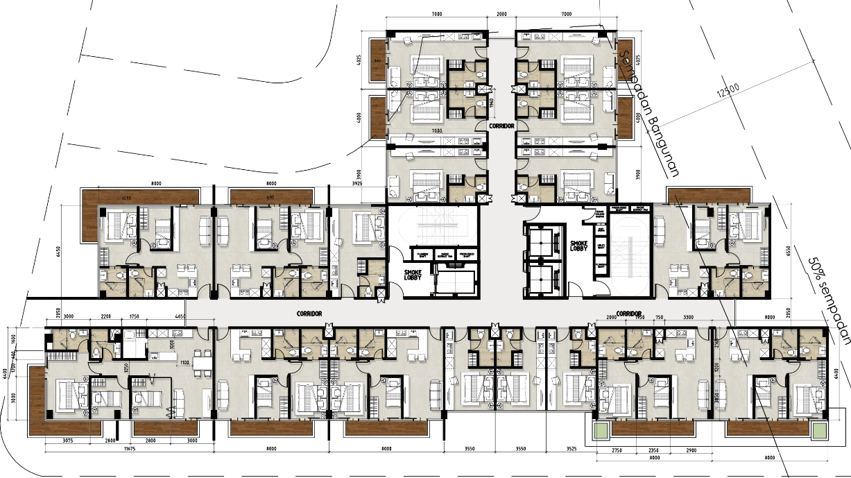 Capitol Suites Kwitang Fasilitas Layout