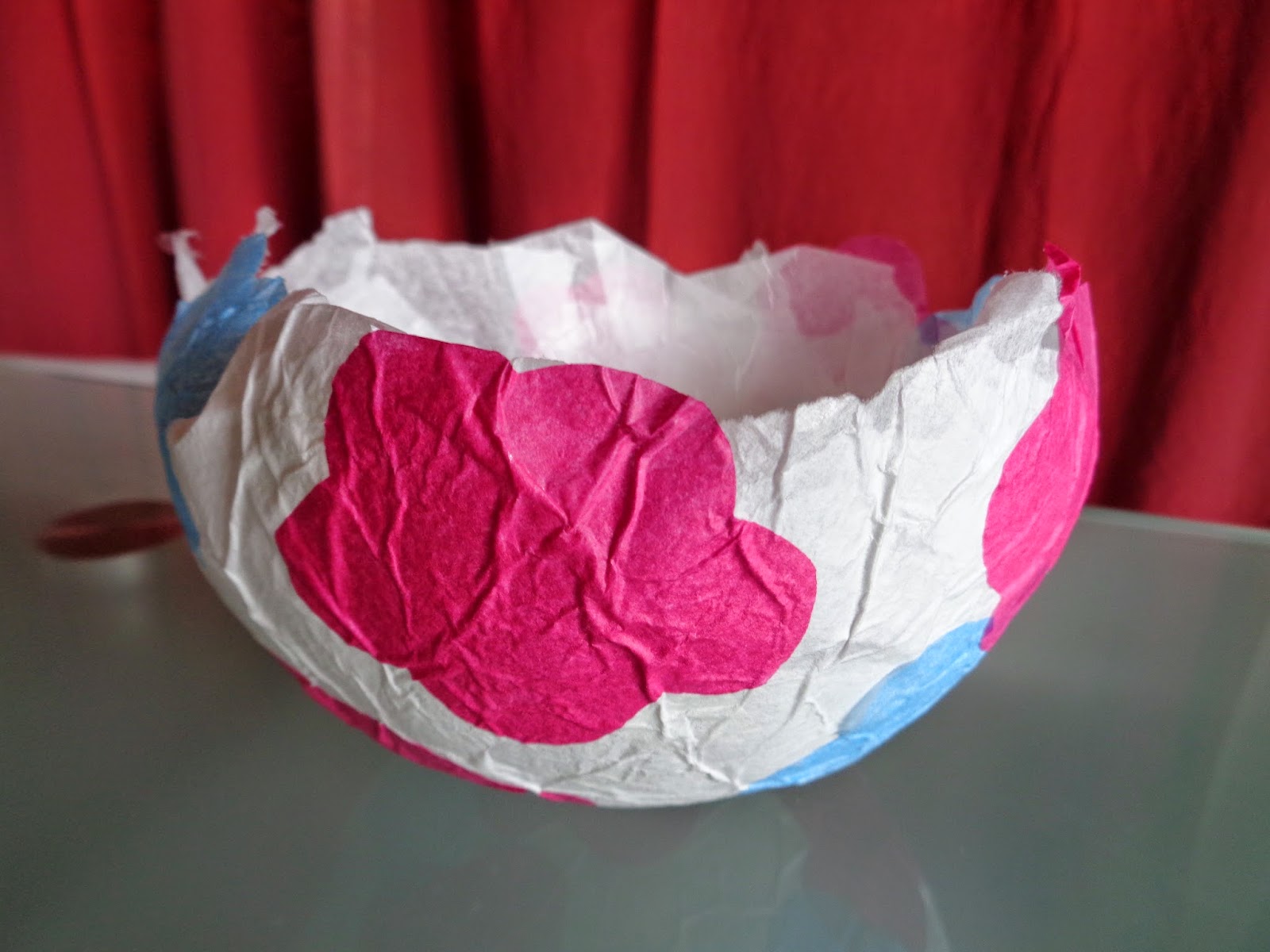 Mothers Messy Madness Tissue Paper Flower Bowls
