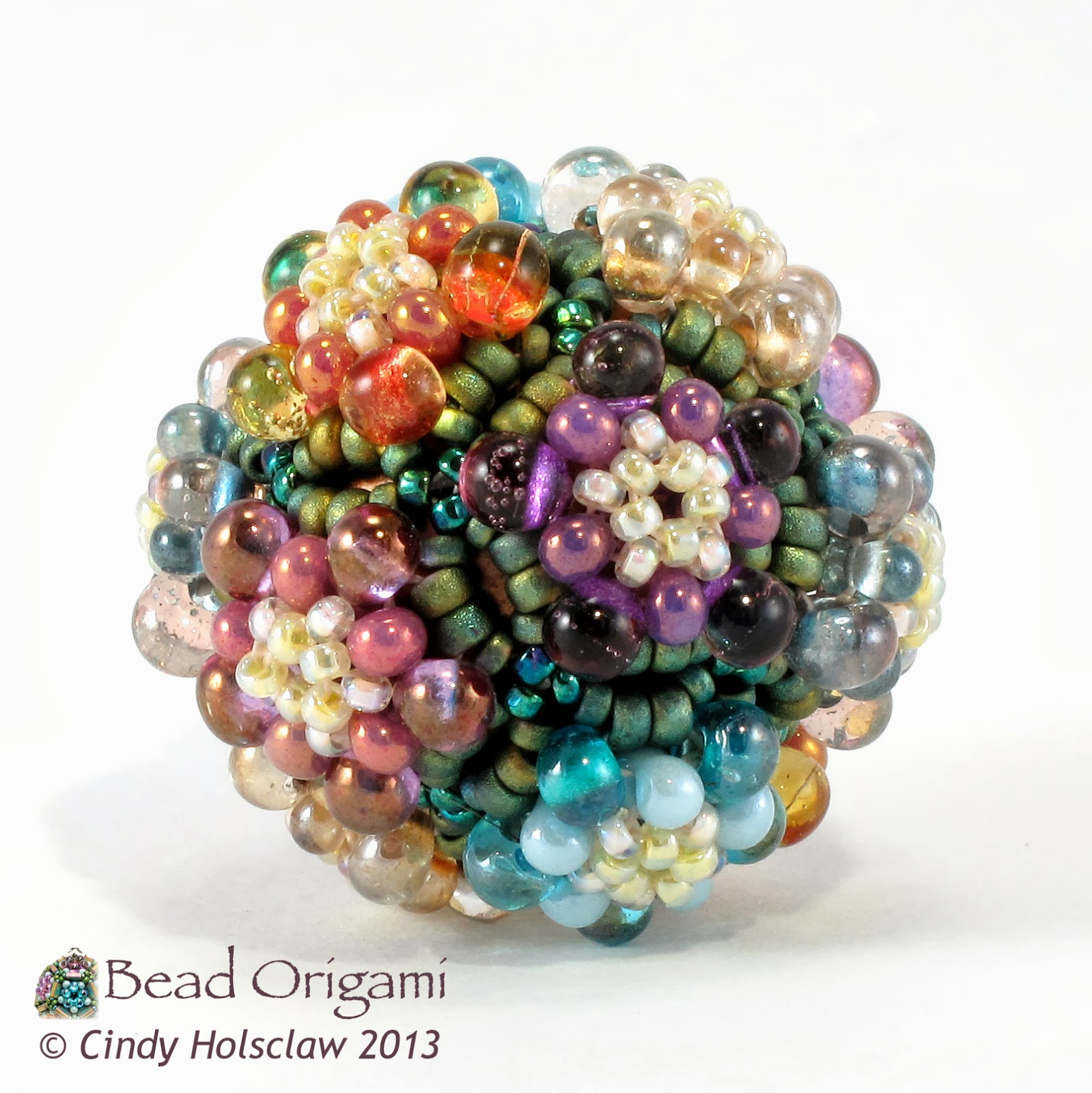Bead Origami Multicolored Wildflower Fields Beaded Bead