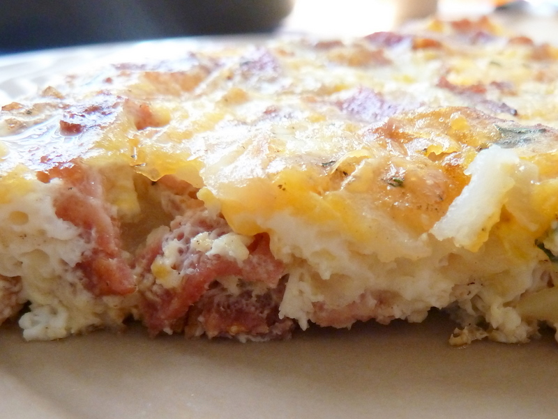 Cookin' Cowgirl Bacon and Hash Brown Skillet Egg White Frittata