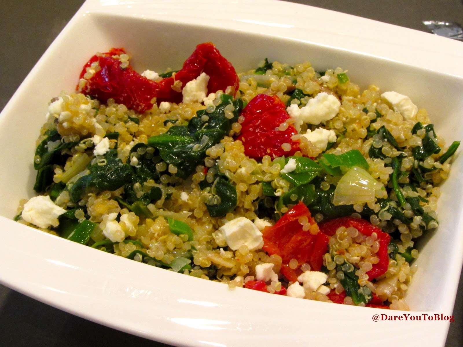 Quinoa with Greens, Tomatoes, and Feta
