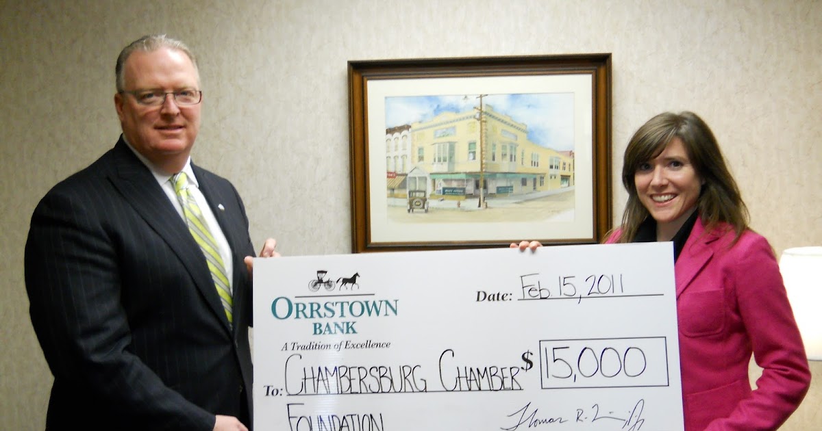 Orrstown Bank Public Relations Orrstown Bank Donates 15,000 to the