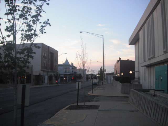 no landmarks in the downtown Muncie streetscape