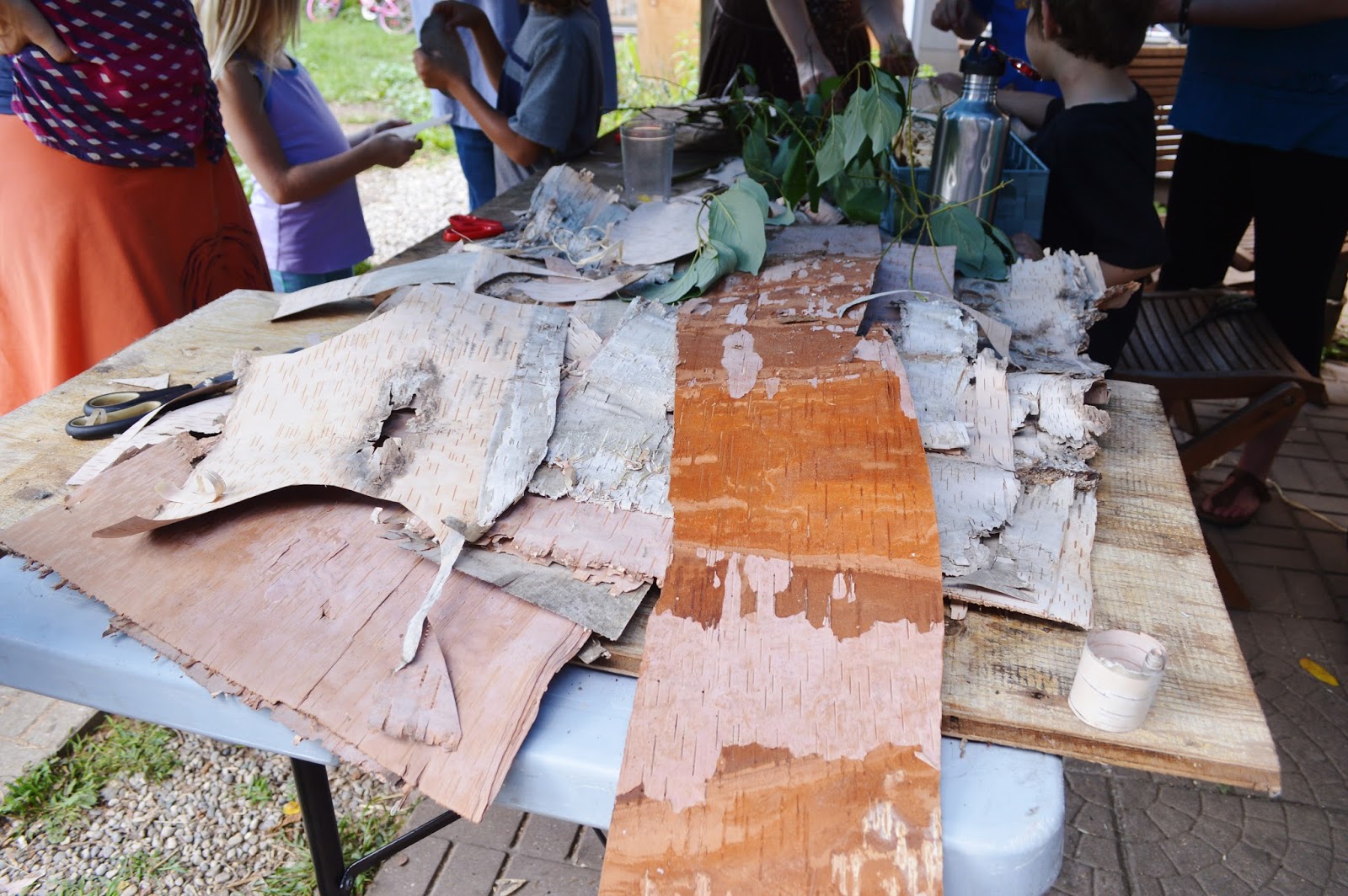Mothering with Mindfulness Birch Bark Container Making