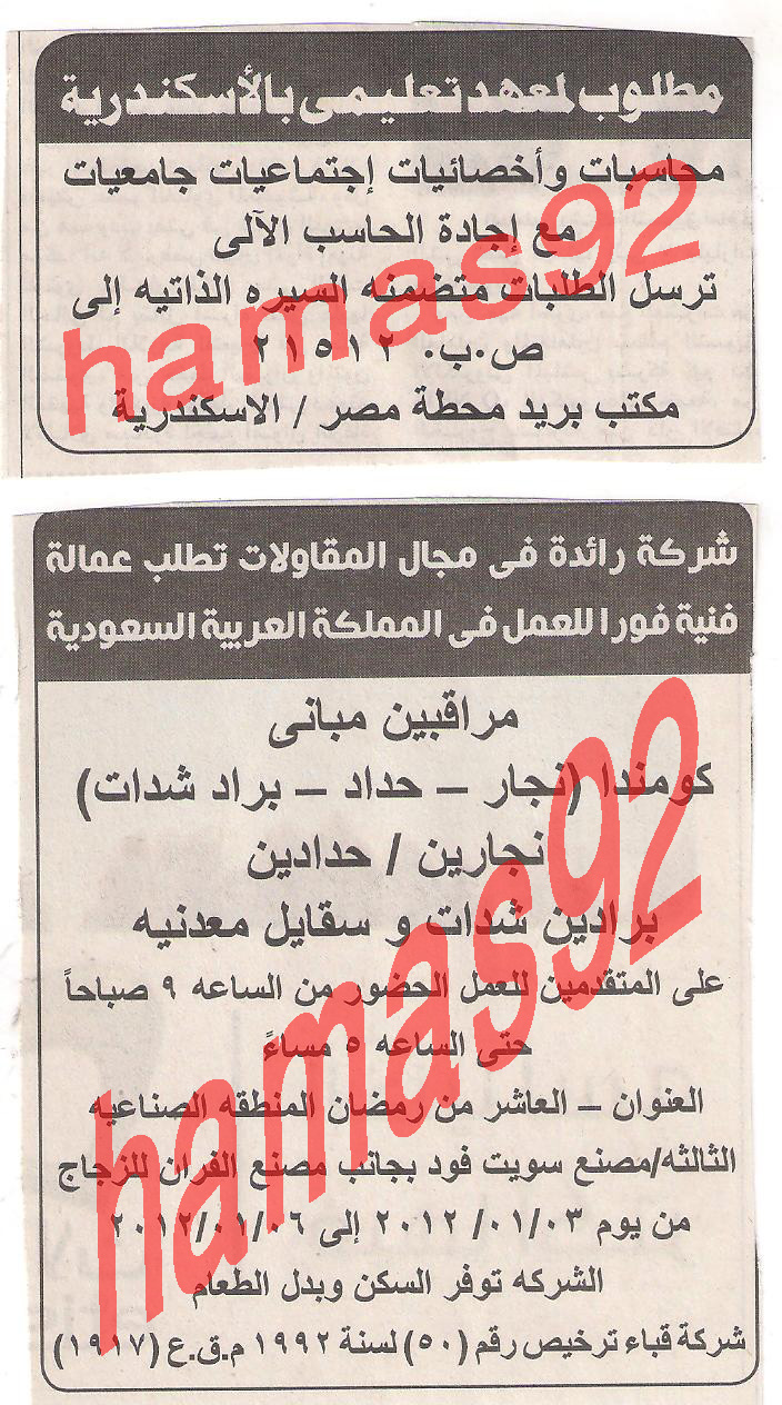 وظائف جريدة المصرى اليوم الجمعة 30\12\2011  Picture+014