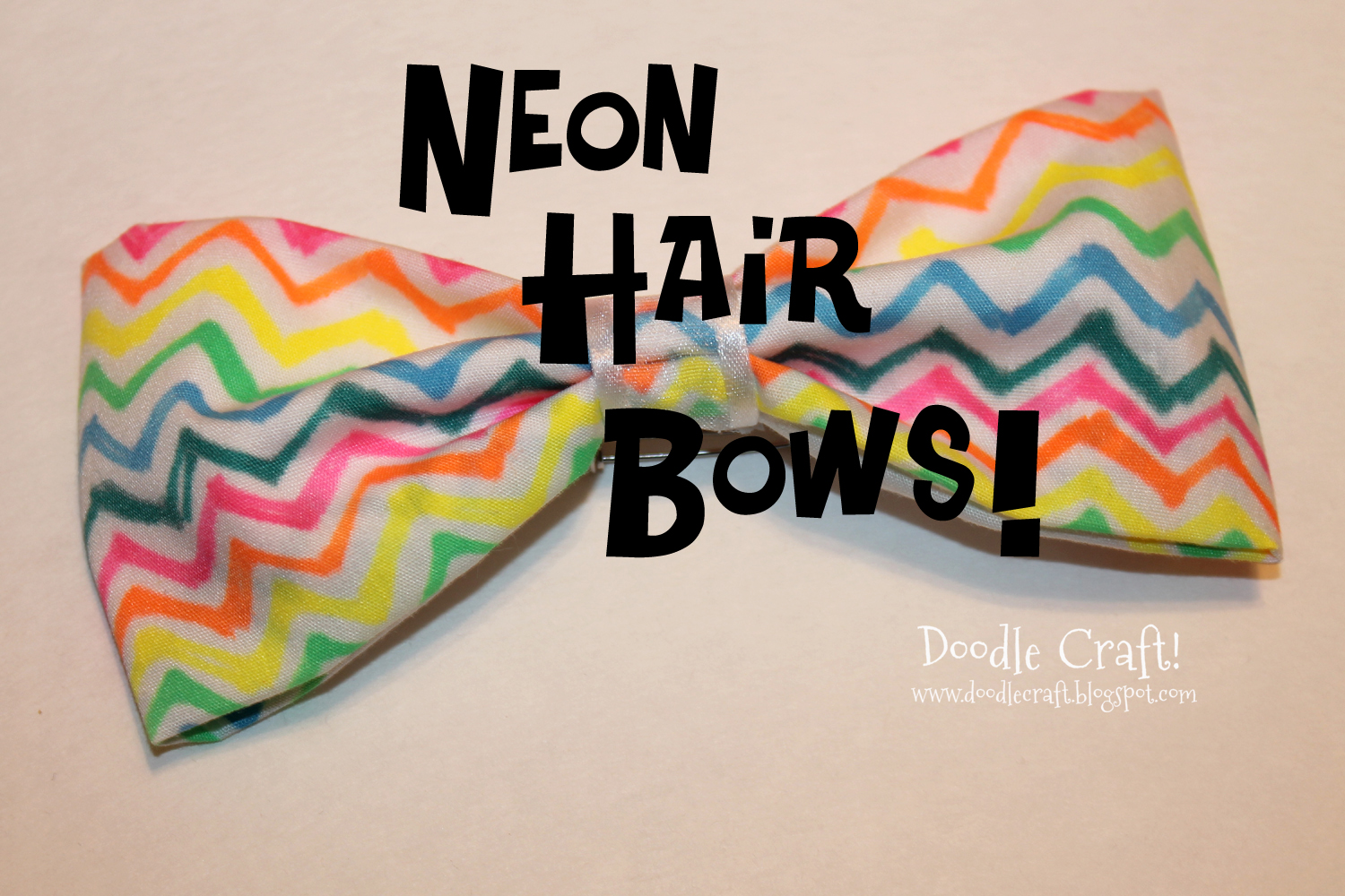 Doodlecraft Neon Sharpie Hair Bows! Hot Glue Gun Week!