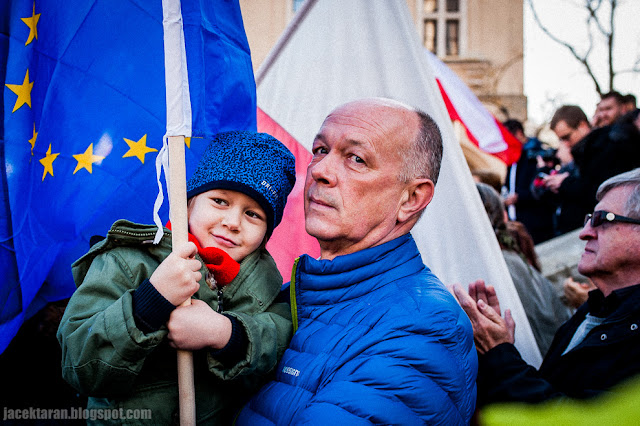 Krakow, demonstracja w obronie demokracji