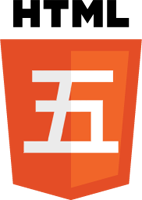 HTML5 Logo with character for Chinese number 5.