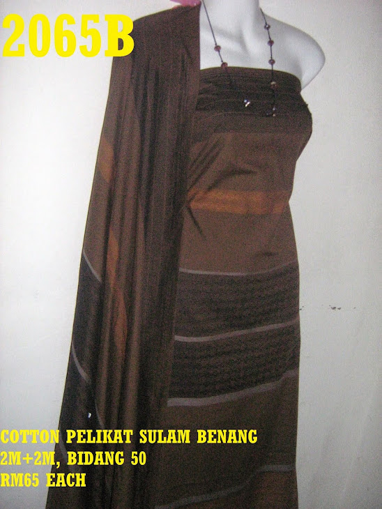 2065B: COTTON PELIKAT SULAM BENANG,  2M+2M, BIDANG 50, CANTIK MENARIK