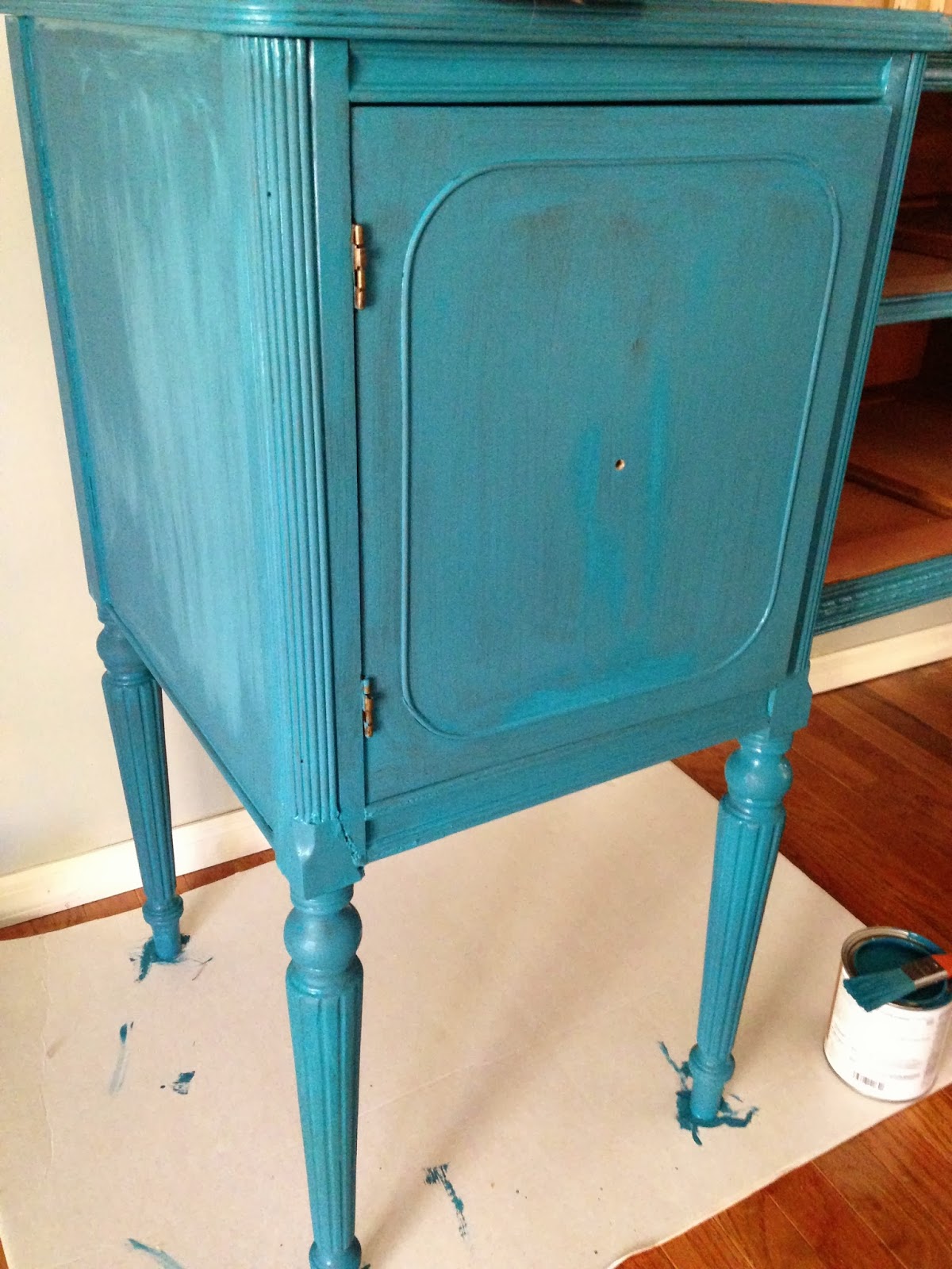 B. Creative Art with Dawn Lynn Ethan Allen Inspired Teal Painted