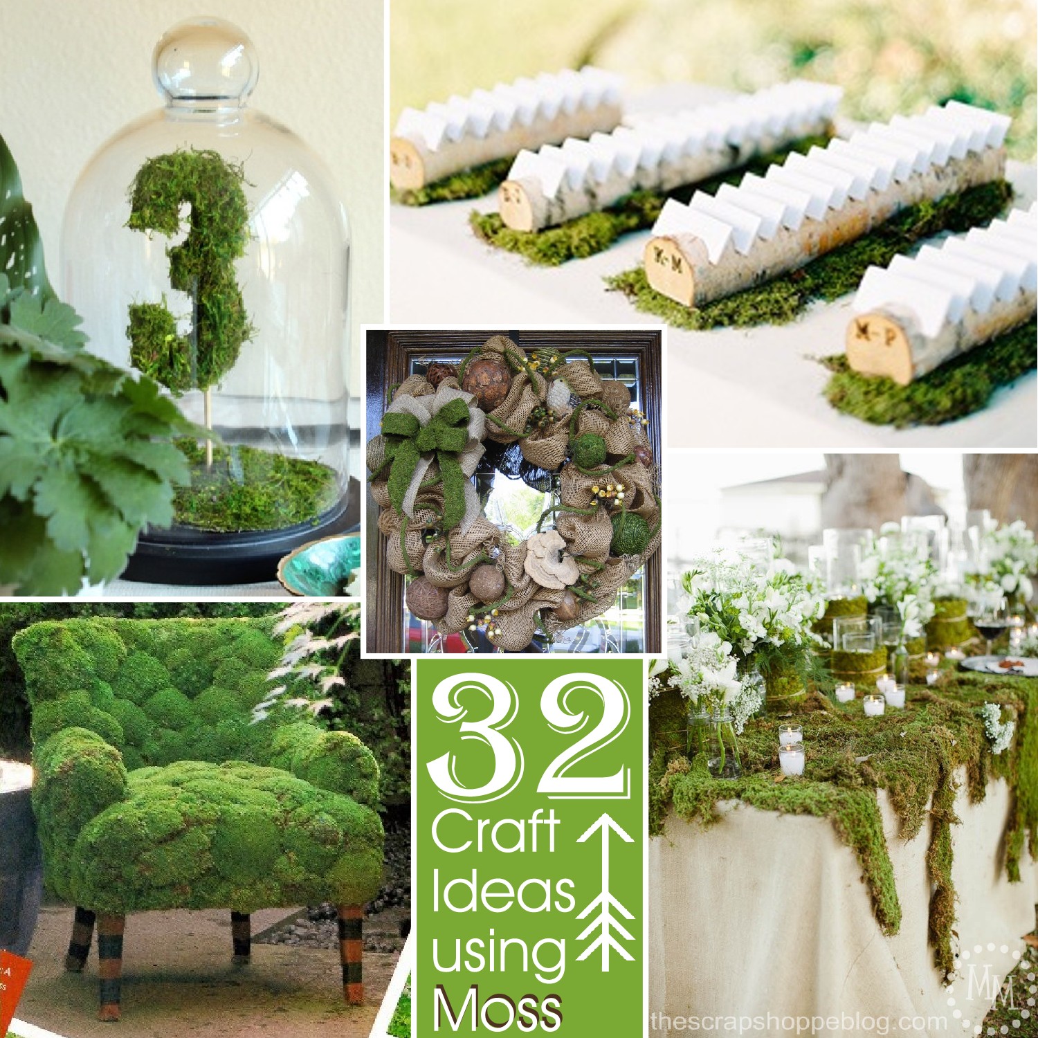 32 Crafts Ideas using Moss The Scrap Shoppe