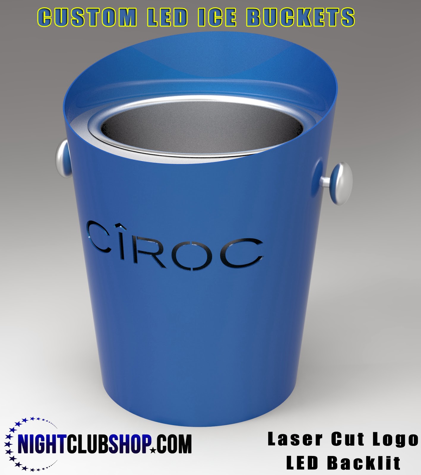 LED ICE BUCKET VIP CHAMPAGNE LED ICE BUCKETS WITH LASER CUT BRANDING