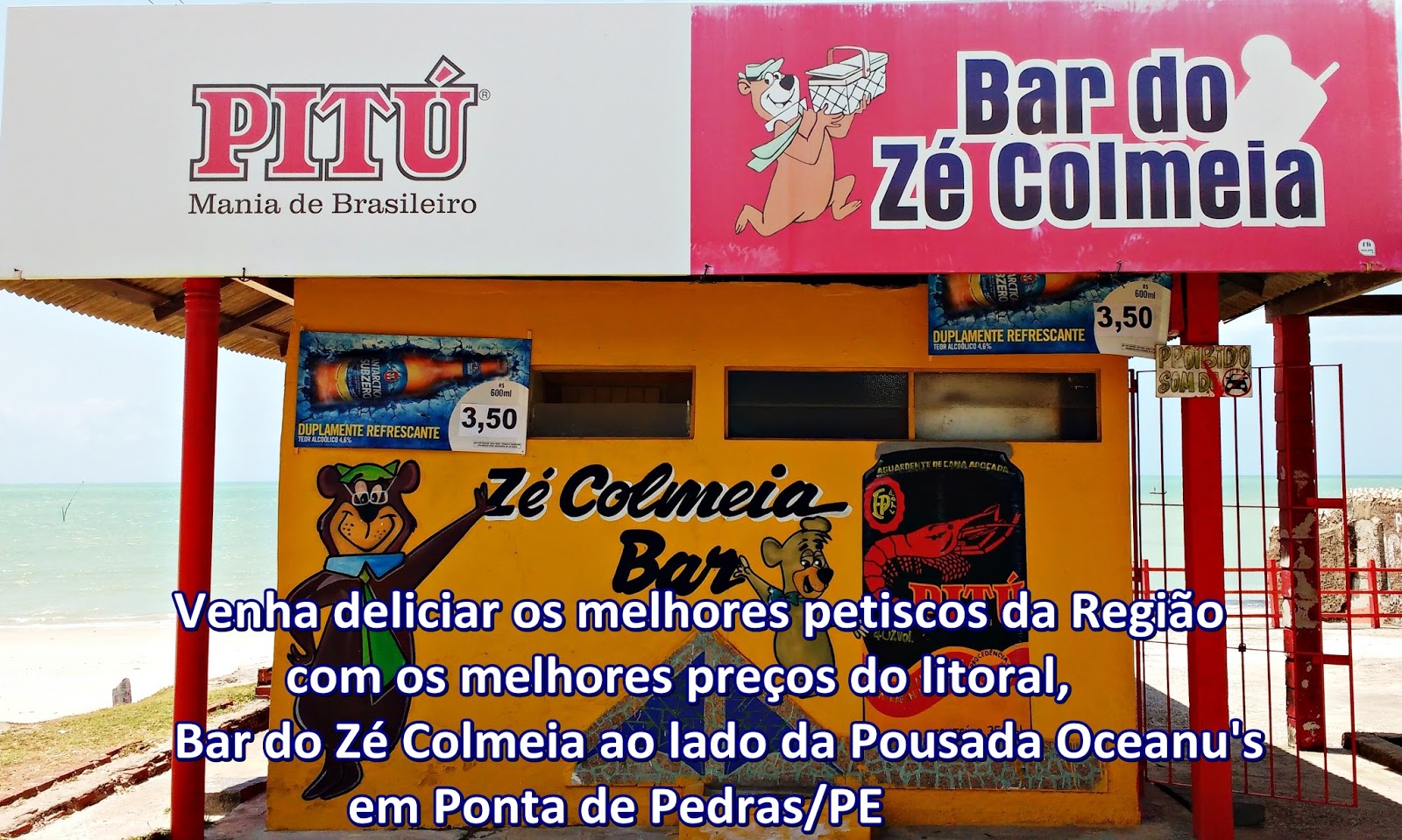 Divulgação Bar do Zé Colmeia em Ponta de Pedras PE Blog do Álvaro