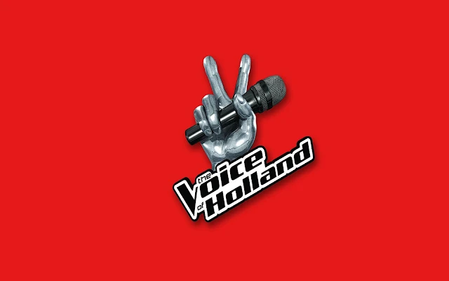 The Voice of Holland achtergrond in het rood