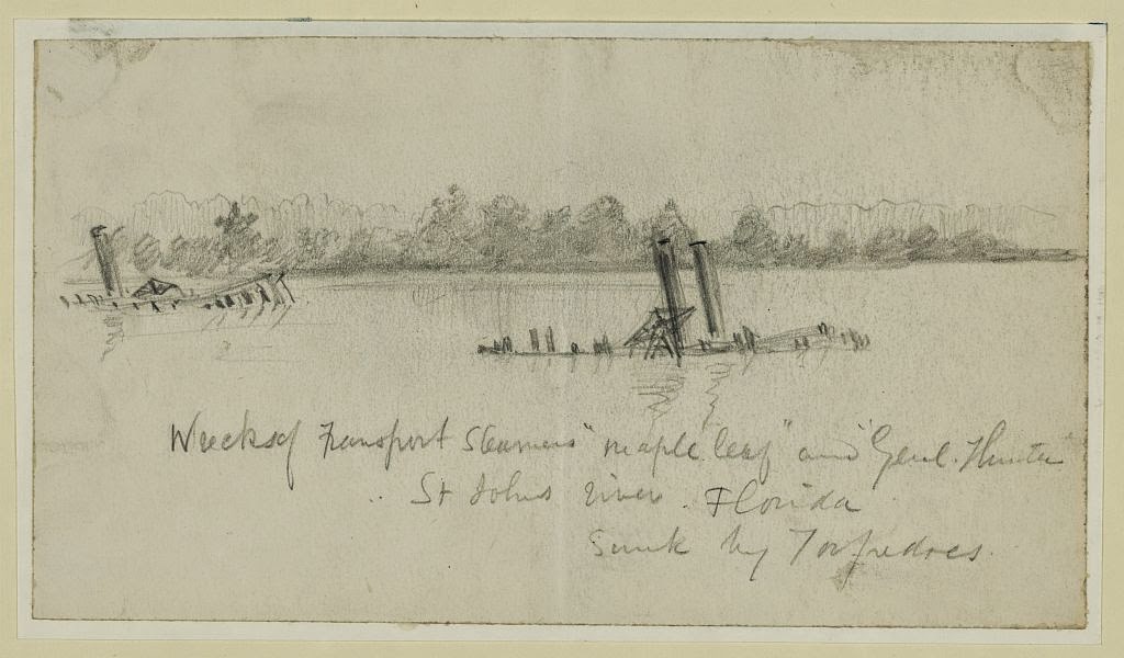 Civil War Navy Sesquicentennial Sinking of the Union transport steamer Maple Leaf