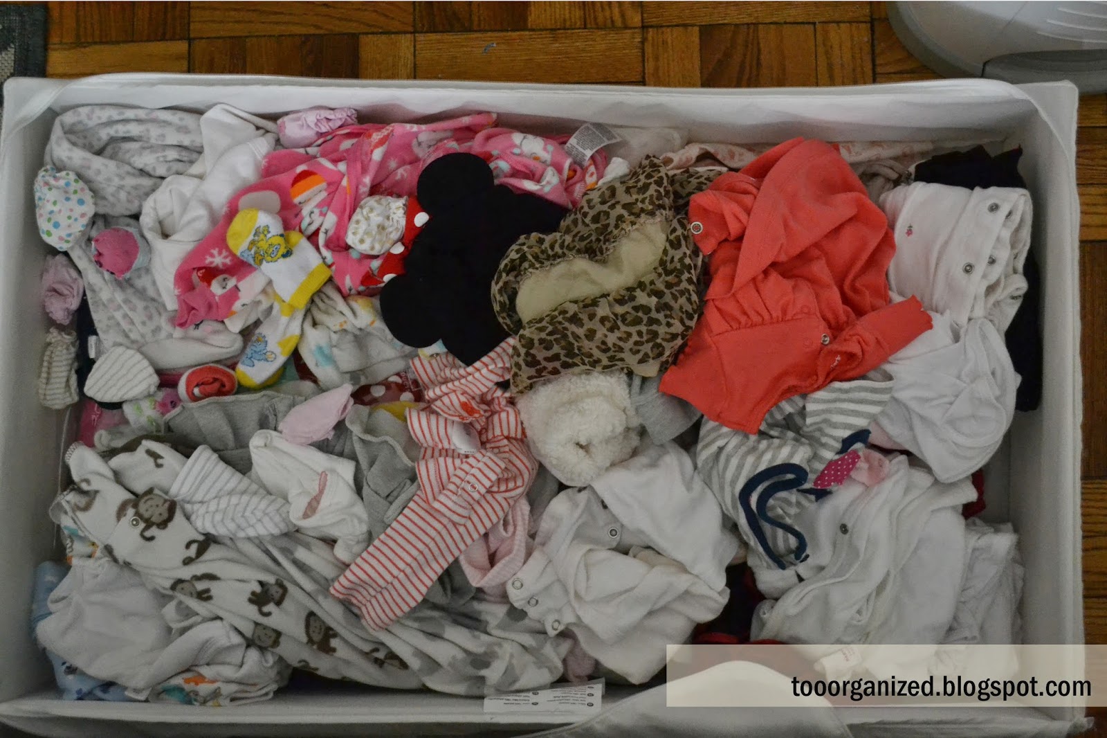 STORING BABY CLOTHES TOO ORGANIZED