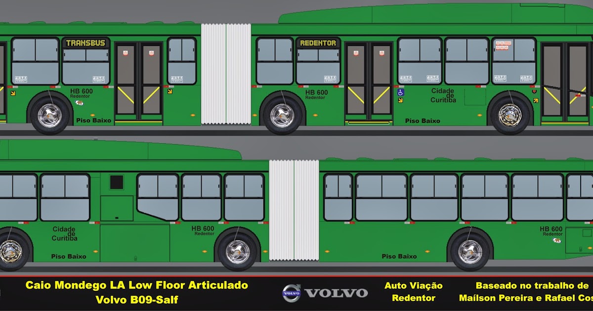 Walacionil Wosch - Desenhos de Ônibus: Curitiba - Auto Viação Redentor  (Interbairros Diversos)