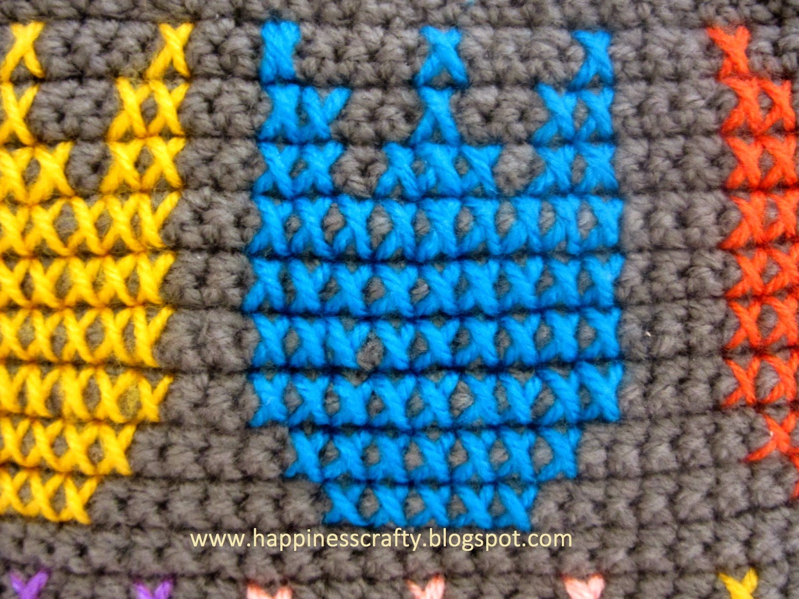 Happiness Crafty Crochet and Cross Stitch Purse Free Pattern