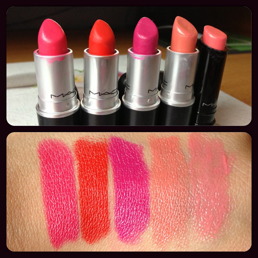 The World Of Reviews I Miei Rossetti Mac Swatches