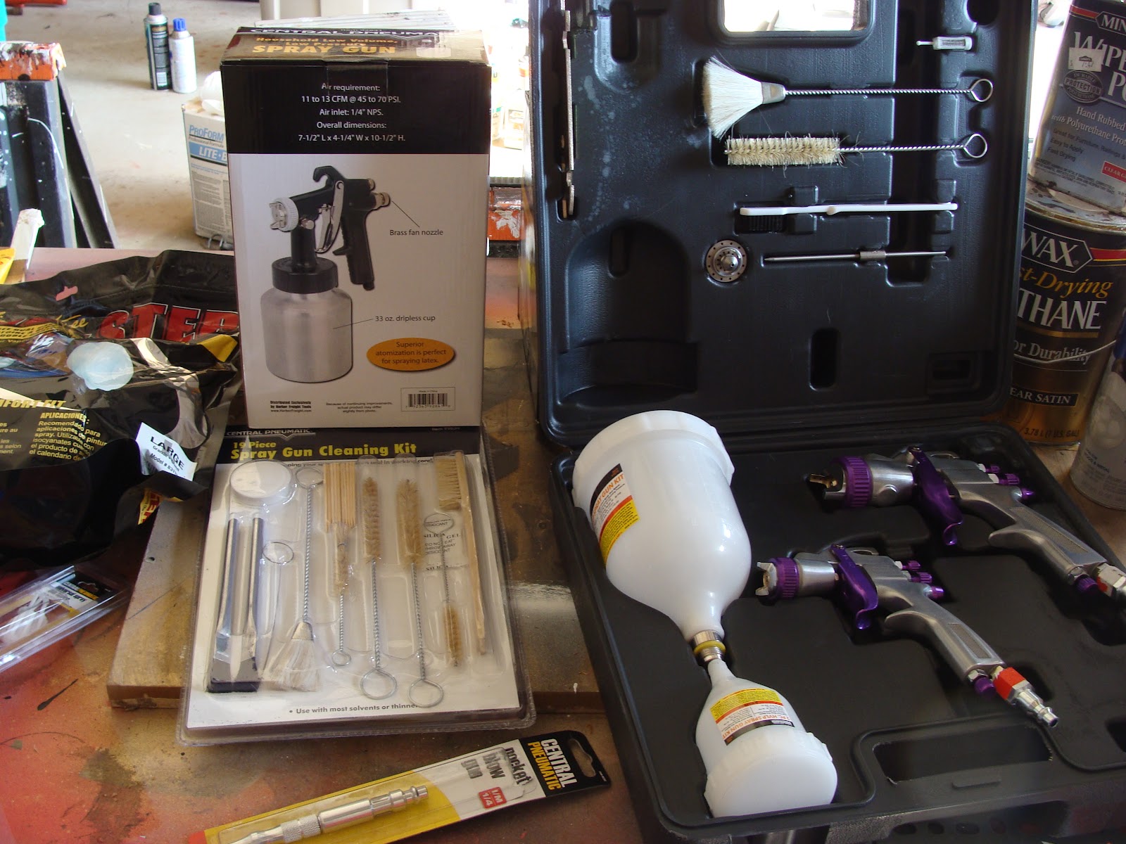 Owen Family Six Spray Painting A Tool Box