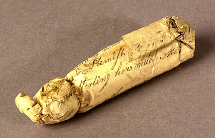 18th Century Paper Musket Cartridge