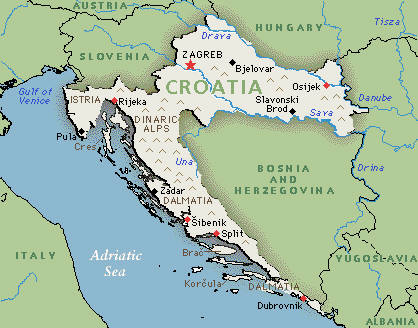 Karta Hrvatska Regija Grad Provincije