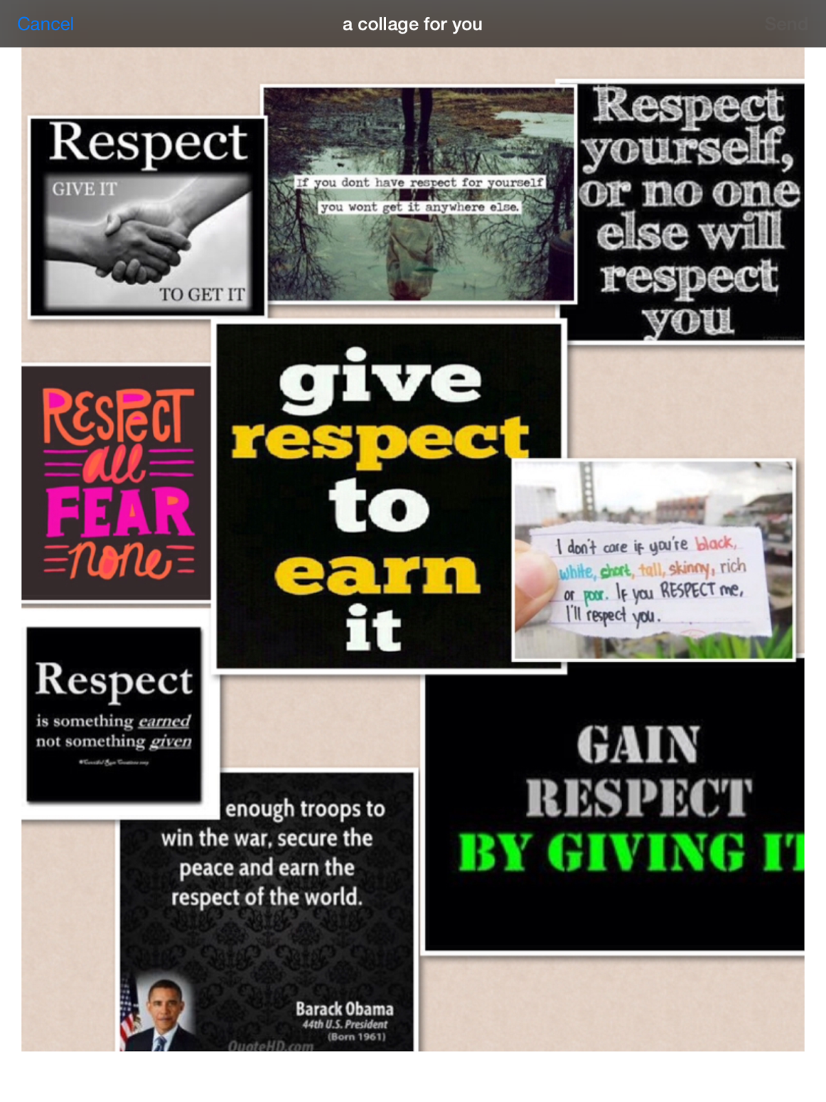 Respect is....