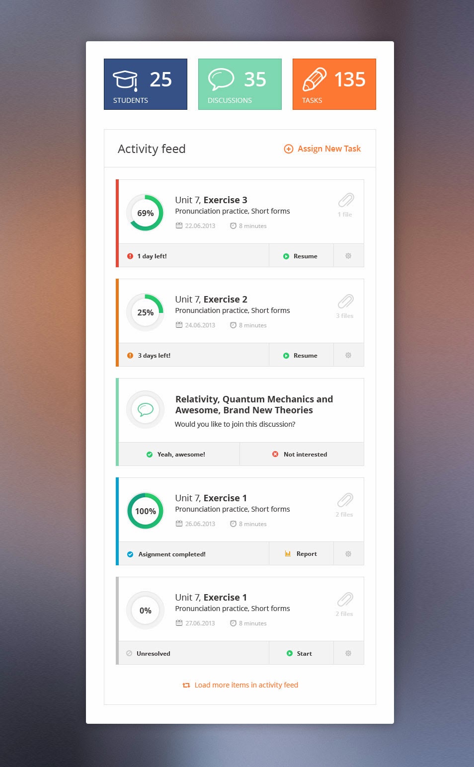 Free Activity feed .PSD Free Activity feed .PSD