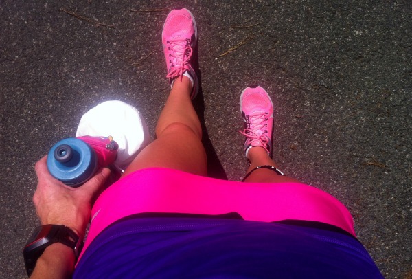 running skirt, pink workout clothes