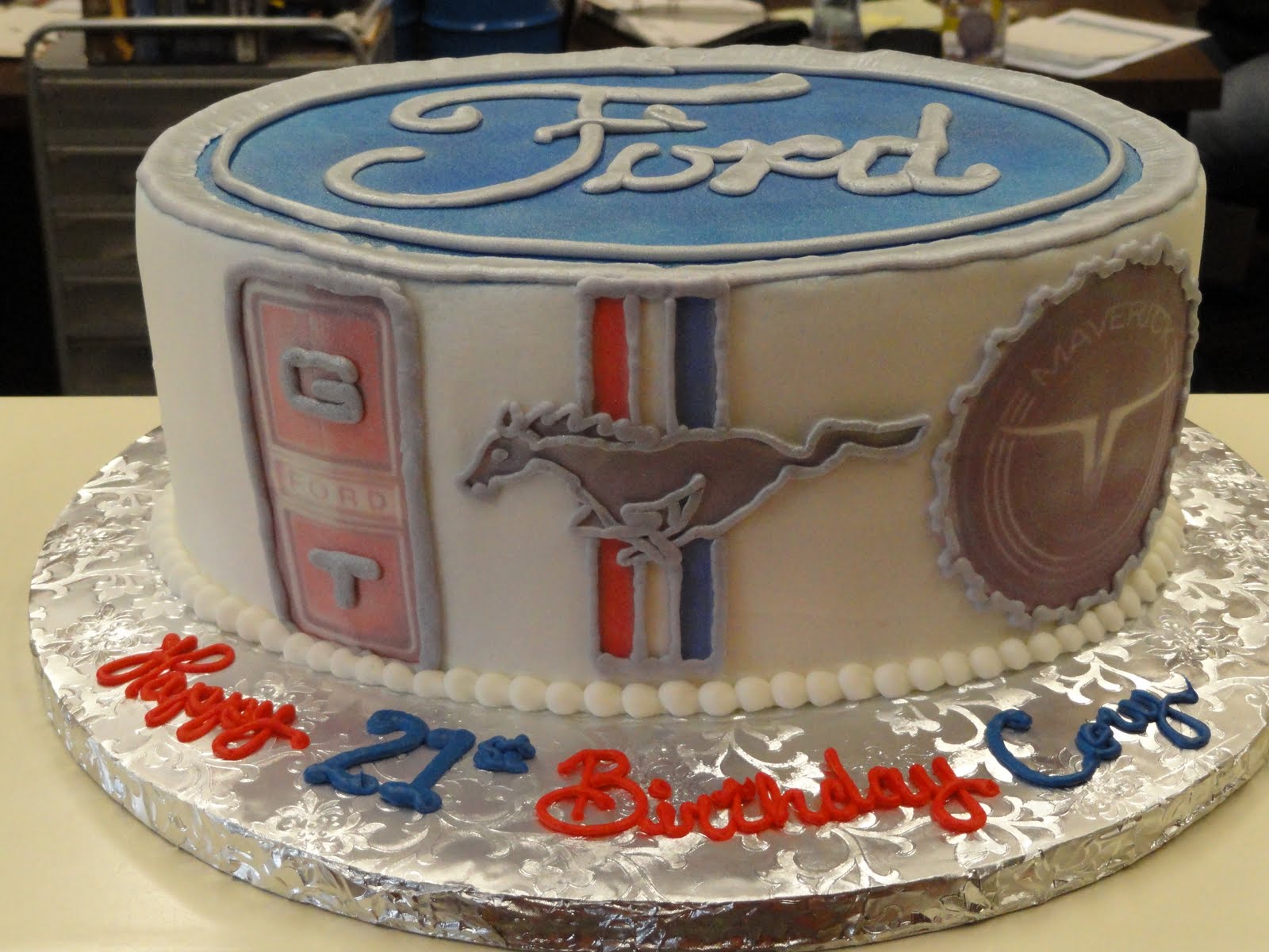 Ford themed birthday cake #5