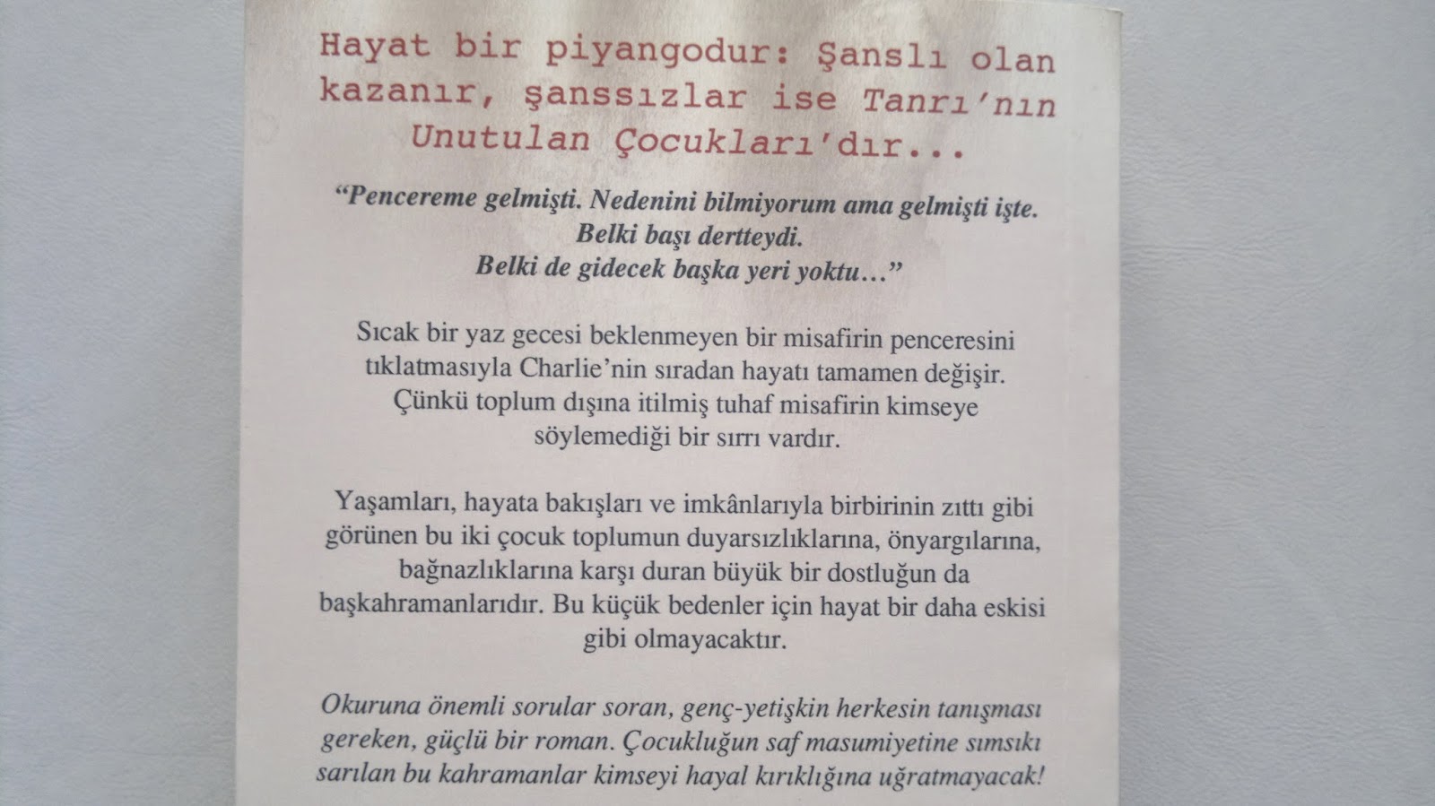 Kitap Eylemi 34 Tanri Nin Unutulan Cocuklari Craig Silvey