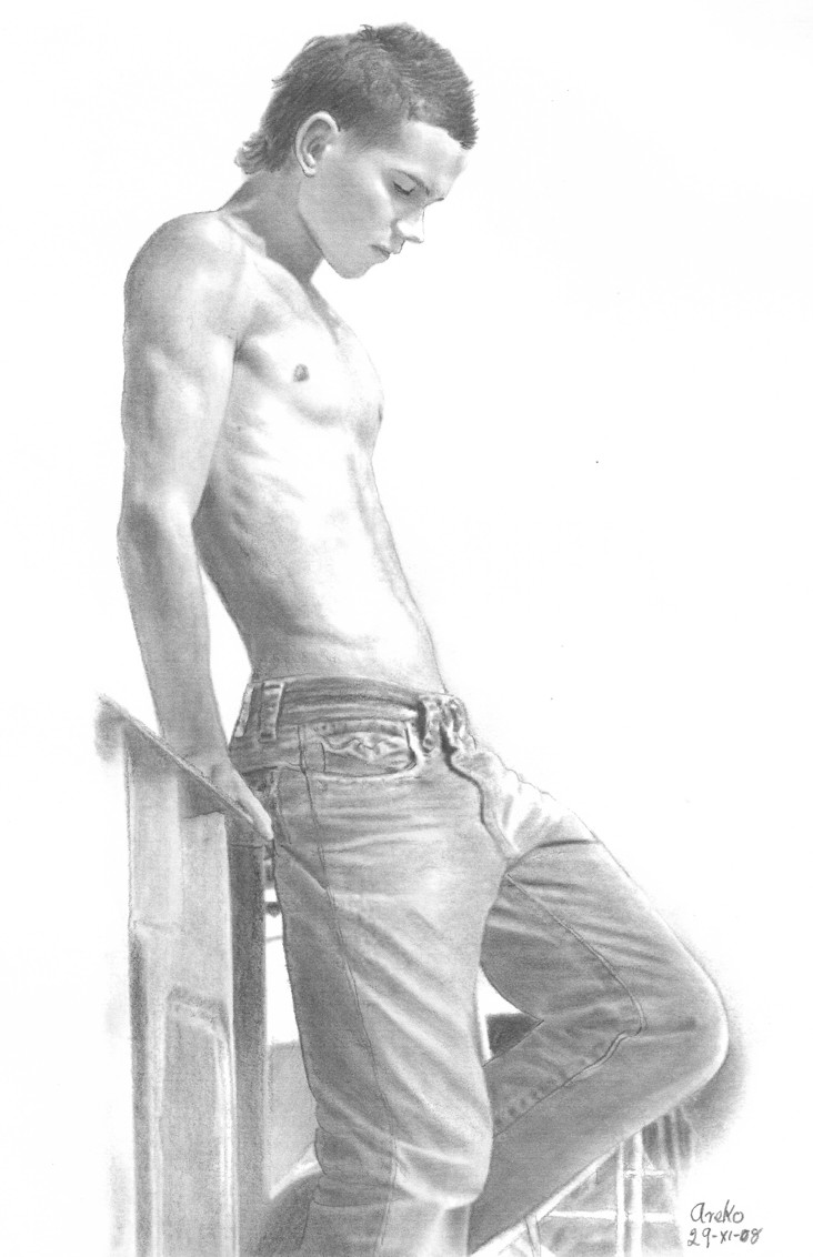 Рисунок Обнаженного Парня