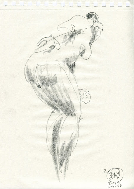 Life drawing sketch by David Meldrum 20130409