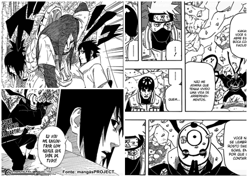 Tobi foi conhecido de Kakashi e Gai Spoiler Mang 594