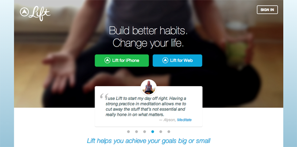 Lift - an app that helps you reach your goals