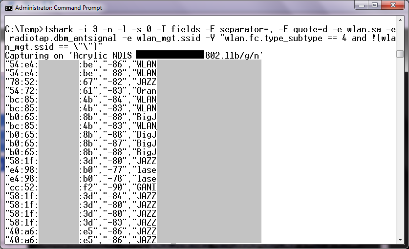 using tshark using tshark