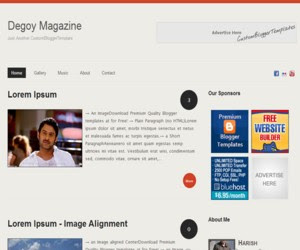 Degoy Magazine Blogger Template