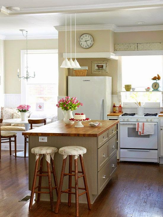 Las 19 islas de cocina vintage que te encantarÃa tener en tu casa