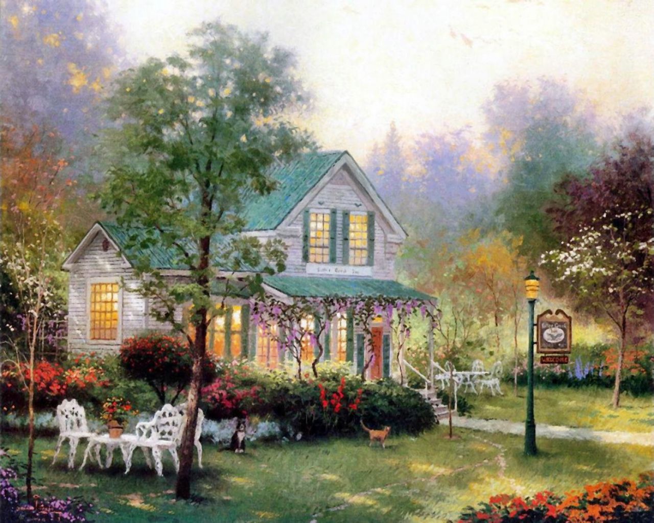Online Funny: Thomas kinkade art Pictures desktop wallpaper