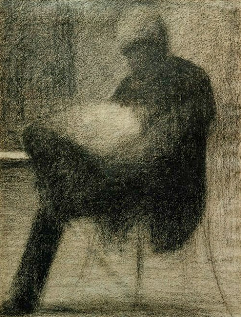 Georges Seurat. Man Reading, 1884