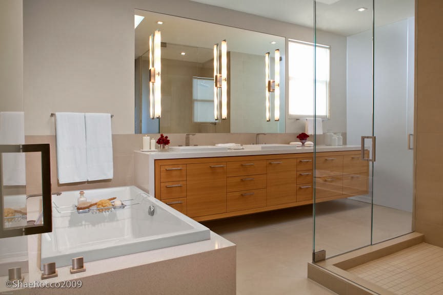 In Front Of The Bed Is Contemporary Cells And Wood Furniture In The In Front Of The Bed Is Contemporary Cells And Wood Furniture In The