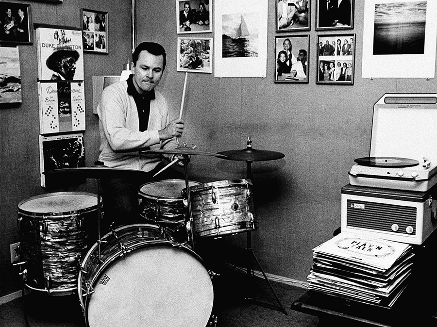 Bob Crane in his home studio in the late 1960s.