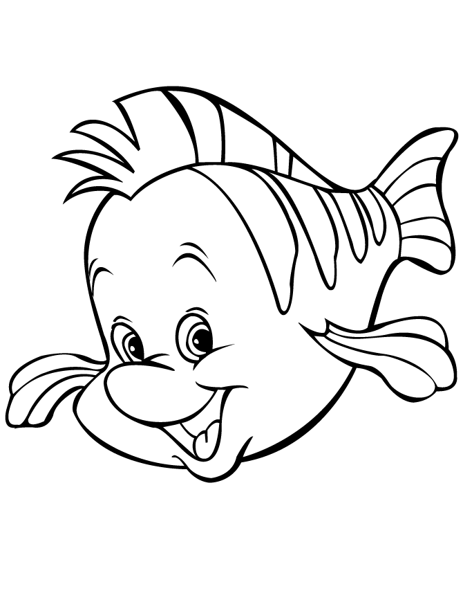 Kids Page: Cartoon Fish - Coloring Pages