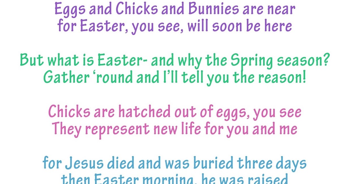 Raising Memories True Meaning of Easter Poem (Easter Symbols)