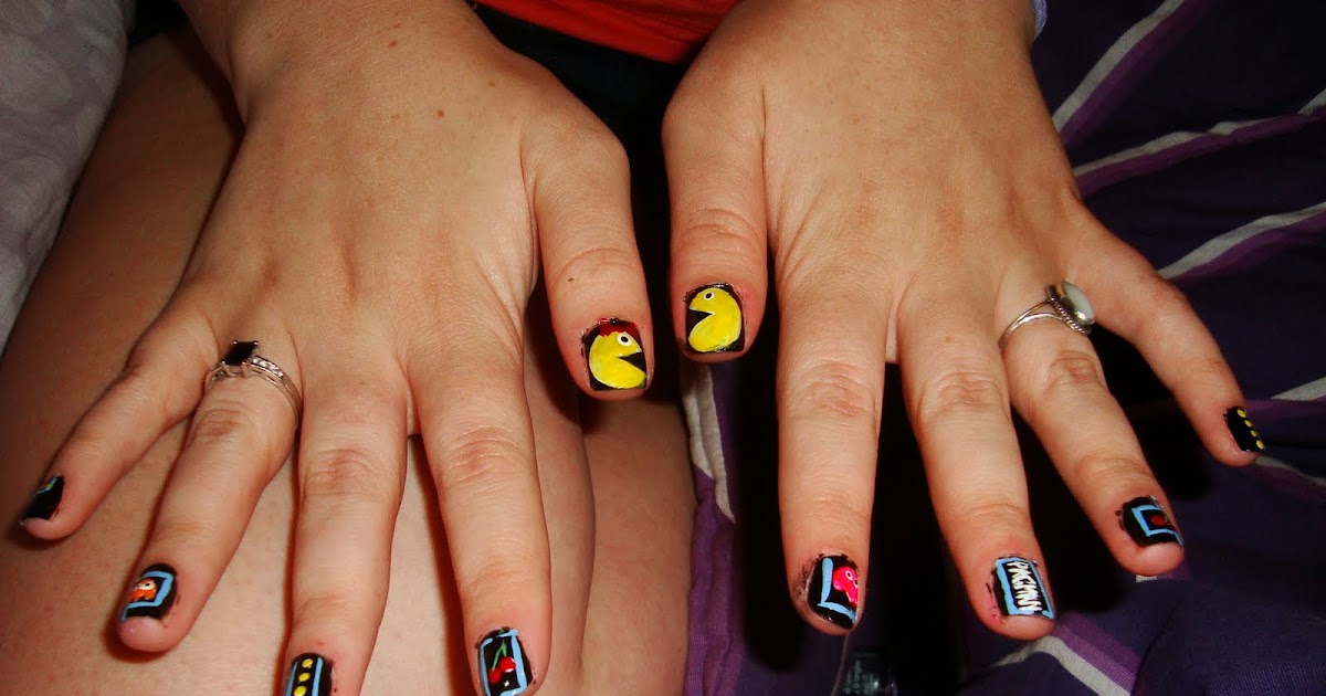 7. Pacman Nail Art Designs for Short Nails - wide 1