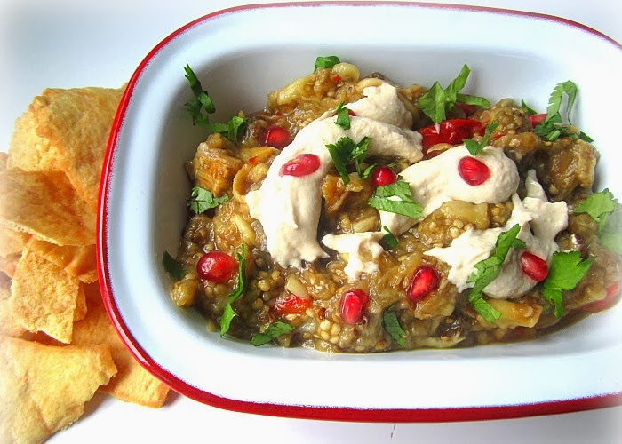 Delicious Roasted Eggplant Dip w/ Tahini