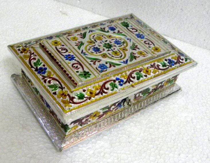 White Metal Silver Jewellery Boxes India Jewellery India
