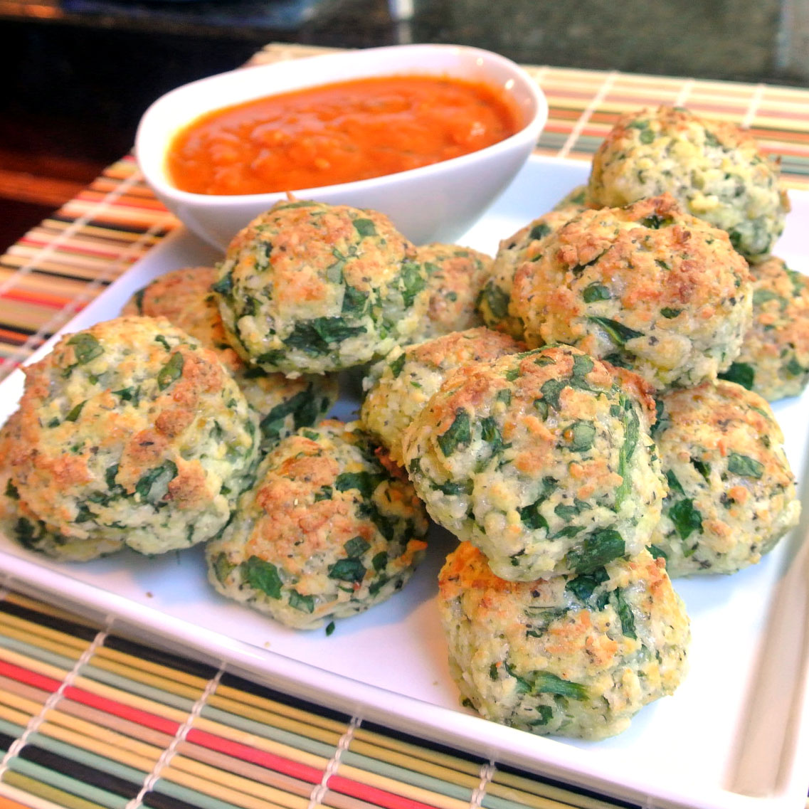 Mom, What's For Dinner? SpinachCheese Balls